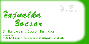 hajnalka bocsor business card